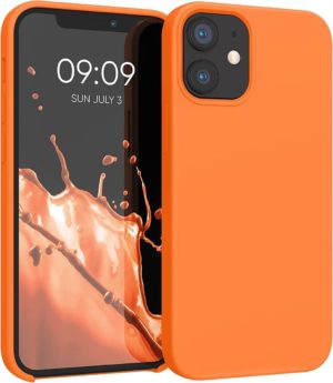 KWmobile Soft Flexible Rubber Cover - Θήκη Σιλικόνης Apple iPhone 12 mini - Cosmic Orange (52640.150) 52640.150