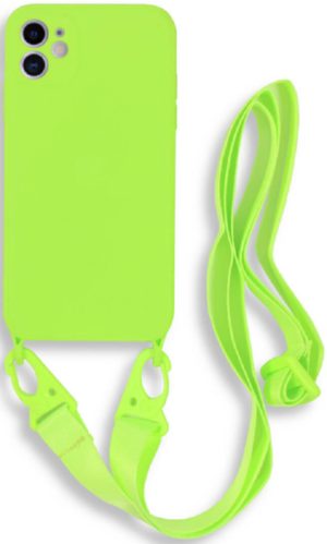 Bodycell Θήκη Σιλικόνης με Λουράκι Λαιμού - Apple iPhone 11 - Light Green (5206015000140) BL-00008