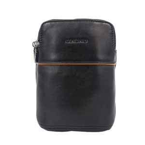 Θήκη Universal 17x 12 cm genuine QIALINO Leather big size up to 6.5 phone bag-black MPS14643