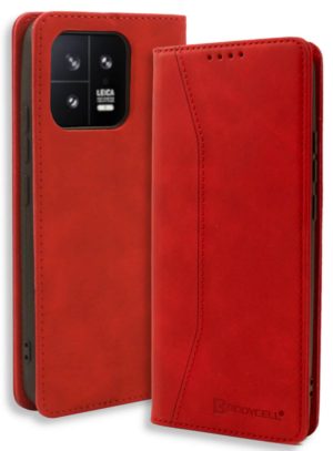 Bodycell Θήκη - Πορτοφόλι Xiaomi 13 - Red (5206015017674) 04-01112