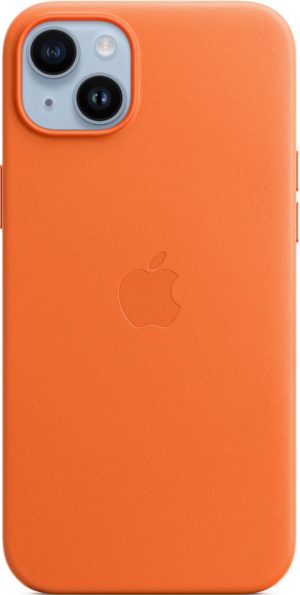 Official Apple Leather Case - Δερμάτινη Θήκη με MagSafe Apple iPhone 14 Plus - Orange (MPPF3ZM/A) 13019962