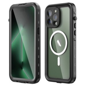 Θήκη αδιάβροχη iPhone 14 Pro Max 6.7 Waterproof Covering Clear Back case Redpepper-Black MPS15673