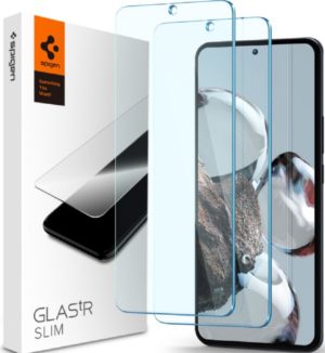 Spigen GLAS.tR Slim Premium Tempered Glass - Αντιχαρακτικό Γυαλί Οθόνης Xiaomi 12T / 12T Pro - Clear - 2 Τεμάχια (AGL05918) AGL05918