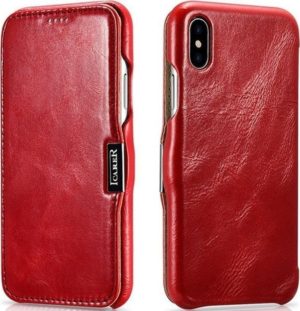 iCarer Vintage Series Side-Open Δερμάτινη Θήκη iPhone XS Max - Red (RI904-RD) RI904-RD