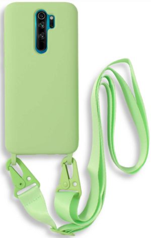 Bodycell Θήκη Σιλικόνης με Λουράκι Λαιμού - Xiaomi Redmi Note 8 Pro - Green (5206015002373) BL-00147