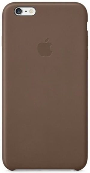 Official Apple Leather Case - Δερμάτινη Θήκη Apple iPhone 6S Plus / 6 Plus - Olive Brown (MGQR2ZM/A) MGQR2ZM/A