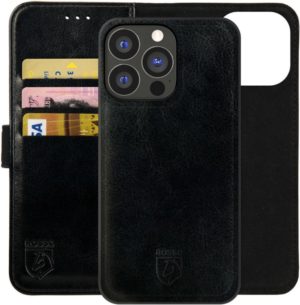 Rosso Element 2 in 1 - PU Θήκη Πορτοφόλι Apple iPhone 15 Pro Max - Black (8719246401411) 116164