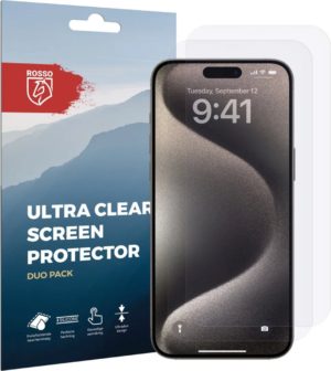 Rosso Ultra Clear Screen Protector - Μεμβράνη Προστασίας Οθόνης - Apple iPhone 15 Pro Max - 2 Τεμάχια (8719246401152) 116338