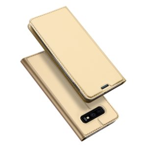 Θήκη Samsung Galaxy S10e DUX DUCIS Skin Pro Series Leather Flip Case -Gold MPS13358