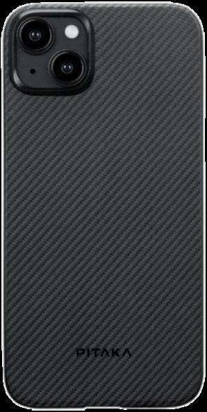 Pitaka MagEZ Case 4 - MagSafe Θήκη Aramid Fiber Body Apple iPhone 15 - 0.95mm - 600D - Black / Grey / Twill (KI1501A) KI1501A