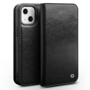 Θήκη iphone 13 mini genuine Leather QIALINO Classic Wallet Case-Black MPS15334