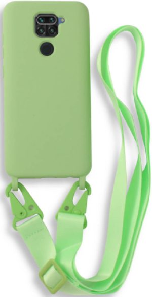 Bodycell Θήκη Σιλικόνης με Λουράκι Λαιμού - Xiaomi Redmi Note 9 - Green (5206015002410) BL-00151