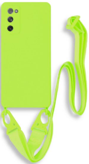Bodycell Θήκη Σιλικόνης με Λουράκι Λαιμού - Samsung Galaxy S20 FE - Light Green (5206015001772) BL-00109