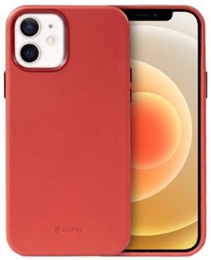 Crong Essential Eco Leather - Σκληρή Θήκη Apple iPhone 12 / 12 Pro - Red (CRG-ESS-IP1261-RED) CRG-ESS-IP1261-RED