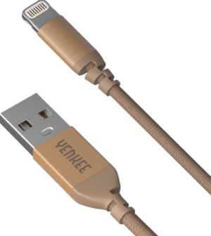 Yenkee Καλώδιο Φόρτισης και Μεταφοράς Δεδομένων USB-A σε Lightning - 100cm - Gold (YCU611GD) 13011358
