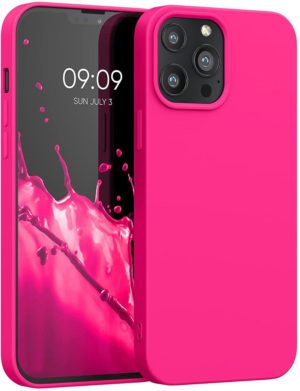 KWmobile Θήκη Σιλικόνης Apple iPhone 13 Pro Max - Soft Flexible Rubber Cover - Neon Pink (55975.77) 55975.77