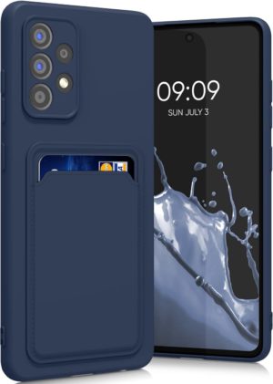 KWmobile Θήκη Σιλικόνης με Υποδοχή για Κάρτα - Samsung Galaxy A52 / A52s 5G - Dark Blue (55083.17) 55083.17
