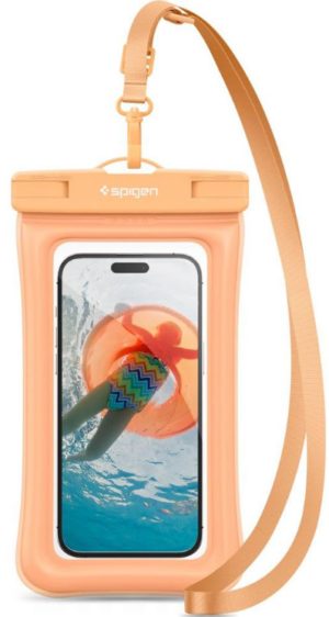 Spigen A610 Aqua Shield Universal Waterproof Floating Case - Αδιάβροχη Θήκη για Κινητά / Smartphones έως 6.8 - IPX8 - Apricot (ACS06011) ACS06011