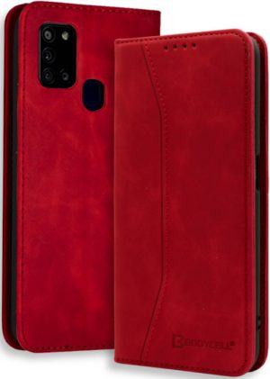 Bodycell Θήκη - Πορτοφόλι Samsung Galaxy A21s - Red (5206015057960) 04-00303