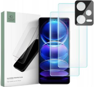 Tech-Protect Supreme Set - Σετ Tempered Glass 2 x Αντιχαρακτικά Προστατευτικά Οθόνης και 1 x Κάμερας - Xiaomi Redmi Note 12 Pro 5G / Redmi Note 12 Pro Plus - Clear (9490713933275) 113956