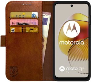Rosso Element PU Θήκη Πορτοφόλι Motorola Moto G73 - Brown (8719246387593) 114399