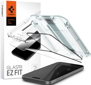 Spigen Tempered Glass GLAS.tR EZ Fit - FullFace Αντιχαρακτικό Γυαλί Προστασίας Οθόνης - Apple iPhone 15 Plus - 2 Τεμάχια - Black (AGL06884) AGL06884