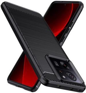 Techsuit Carbon Silicone - Θήκη Σιλικόνης Xiaomi 13T / 13T Pro - Black (5949419069053) 117943