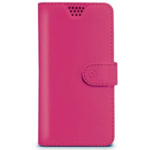 Celly Wally Θήκη - Πορτοφόλι Universal για Smartphones έως 5.0 - Pink (WALLYUNIXLFX) WALLYUNIXLFX