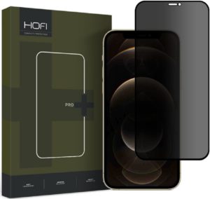 Hofi Anti Spy Pro+ Tempered Glass Privacy - Full Face Αντιχαρακτικό Γυαλί Προστασίας Απορρήτου Οθόνης - Apple iPhone 12 / 12 Pro - Black (9490713933503) 113906