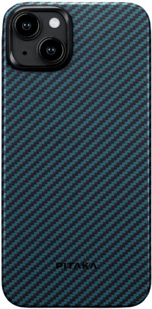 Pitaka MagEZ Case 4 - MagSafe Θήκη Aramid Fiber Body Apple iPhone 15 - 1.15mm - 1500D - Black / Blue / Twill (KI1508) KI1508