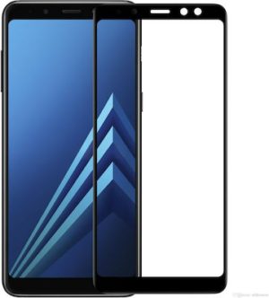 Full Cover Tempered Glass RURIHAI for Samsung Galaxy A8 2018-black MPS15809