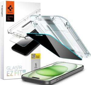 Spigen Tempered Glass GLAS.tR EZ Fit HD Privacy - Αντιχαρακτικό Γυαλί Προστασίας Απορρήτου Οθόνης - Apple iPhone 15 Plus (AGL07119) AGL07119