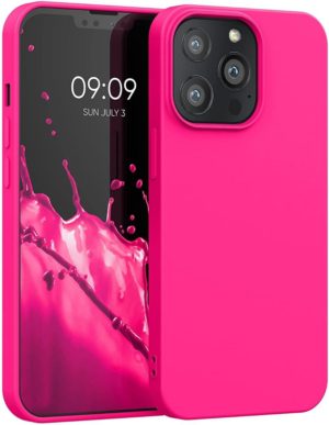 KWmobile Θήκη Σιλικόνης Apple iPhone 13 Pro - Soft Flexible Rubber Cover - Neon Pink (55962.77) 55962.77