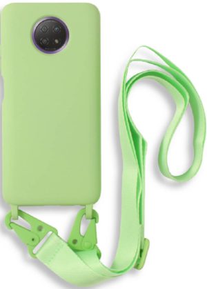 Bodycell Θήκη Σιλικόνης με Λουράκι Λαιμού - Xiaomi Redmi Note 9T 5G - Green (5206015002564) BL-00155