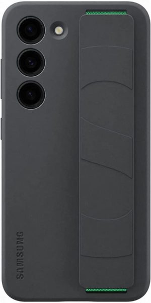 Official Samsung Silicone Grip - Θήκη Σιλικόνης με Λουράκι Χειρός - Samsung Galaxy S23 - Black (EF-GS911TBEGWW) 13020305