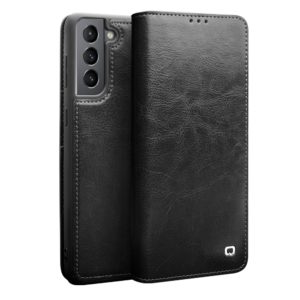 Θήκη Samsung Galaxy S21 plus genuine QIALINO Classic Leather Wallet Case-Black MPS15384