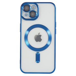 Θήκη Transparent TPU for iPhone 15 Compatible with MagSafe-Blue MPS15960