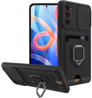 Bodycell Multifunction - Ανθεκτική Θήκη Samsung Galaxy S20 FE με Λουράκι Λαιμού / Κάλυμμα Κάμερας / Ring Holder / Υποδοχή Κάρτας - Black (5206015013201) BM-00136