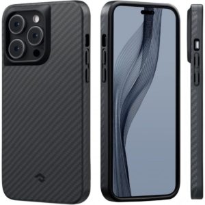 Pitaka MagEZ Case Pro 3 - Ανθεκτική MagSafe Θήκη Aramid Fiber Body με TPU - Apple iPhone 14 Pro - 1.6mm - 1500D - Black / Grey / Twill (KI1401PP) KI1401PP