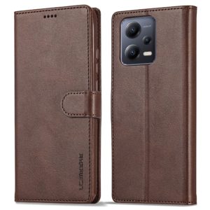 Θήκη Xiaomi Redmi Note 12 5G LC.IMEEKE Wallet Leather Stand-Brown MPS15852