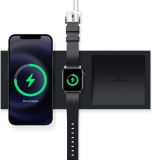 Elago MagSafe Charging Tray Duo - Βάση Σιλικόνης για τον Ασύρματο Φορτιστή MagSafe & Φορτιστή Apple Watch - Black (EMSTRAY-DUO-BK) EMSTRAY-DUO-BK