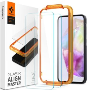 Αντιχαρακτικό Γυάλινο Tempered Glass - Samsung Galaxy A35 - Spigen GLAS.tR ALIGNmaster - Clear - 2 Τεμάχια (AGL07772) AGL07772