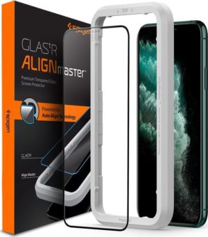 Spigen GLAS.tR ALIGNmaster - Αντιχαρακτικό Fullface Γυάλινο Tempered Glass Apple iPhone 11 Pro Max - Black (AGL00098) AGL00098