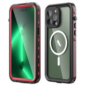 Θήκη αδιάβροχη iPhone 14 Pro Max 6.7 Waterproof Covering Clear Back case Redpepper-Black/Red MPS15823