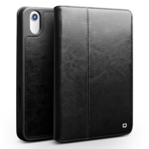 Θήκη for iPad Mini 6 2021 genuine Leather QIALINO Folding Stand and Auto Sleep Wake up Smart Features -Black MPS15653