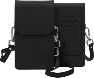 KWmobile Necklace Bag - Universal Θήκη - Πορτοφόλι / Τσάντα με Λουράκι Λαιμού για Smartphone / Κινητά έως 5.5 - Μ - Black (56391.2.01) 56391.2.01