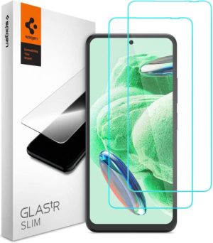 Spigen GLAS.tR Slim Premium Tempered Glass - Αντιχαρακτικό Γυαλί Οθόνης Xiaomi Redmi Note 12 5G / Poco X5 - Clear - 2 Τεμάχια (AGL06048) AGL06048