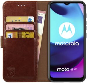 Rosso Element PU Θήκη Πορτοφόλι Motorola Moto E20 - Brown (8719246342356) 96089