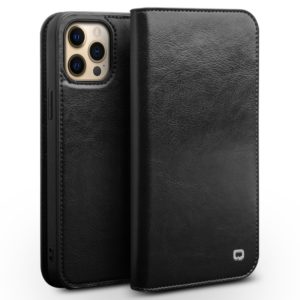 Θήκη iphone 13 Pro genuine Leather QIALINO Classic Wallet Case-Black MPS15339