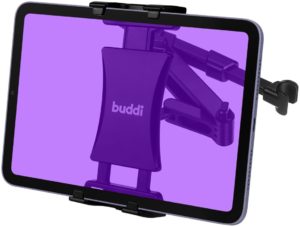 Buddi Tablet Holder for Car Headrest - Universal Ρυθμιζόμενη Βάση Στήριξης Smartphone / Tablet για Πίσω Κάθισμα Αυτοκινήτου - Black - 5 Έτη Εγγύηση (8719246384646) 114561